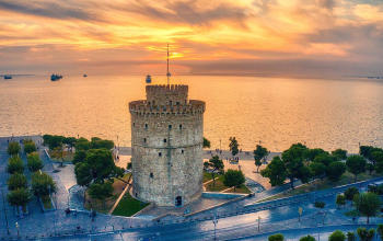 Λευκός Πύργος Θεσσαλονίκης στο ηλιοβασίλεμα